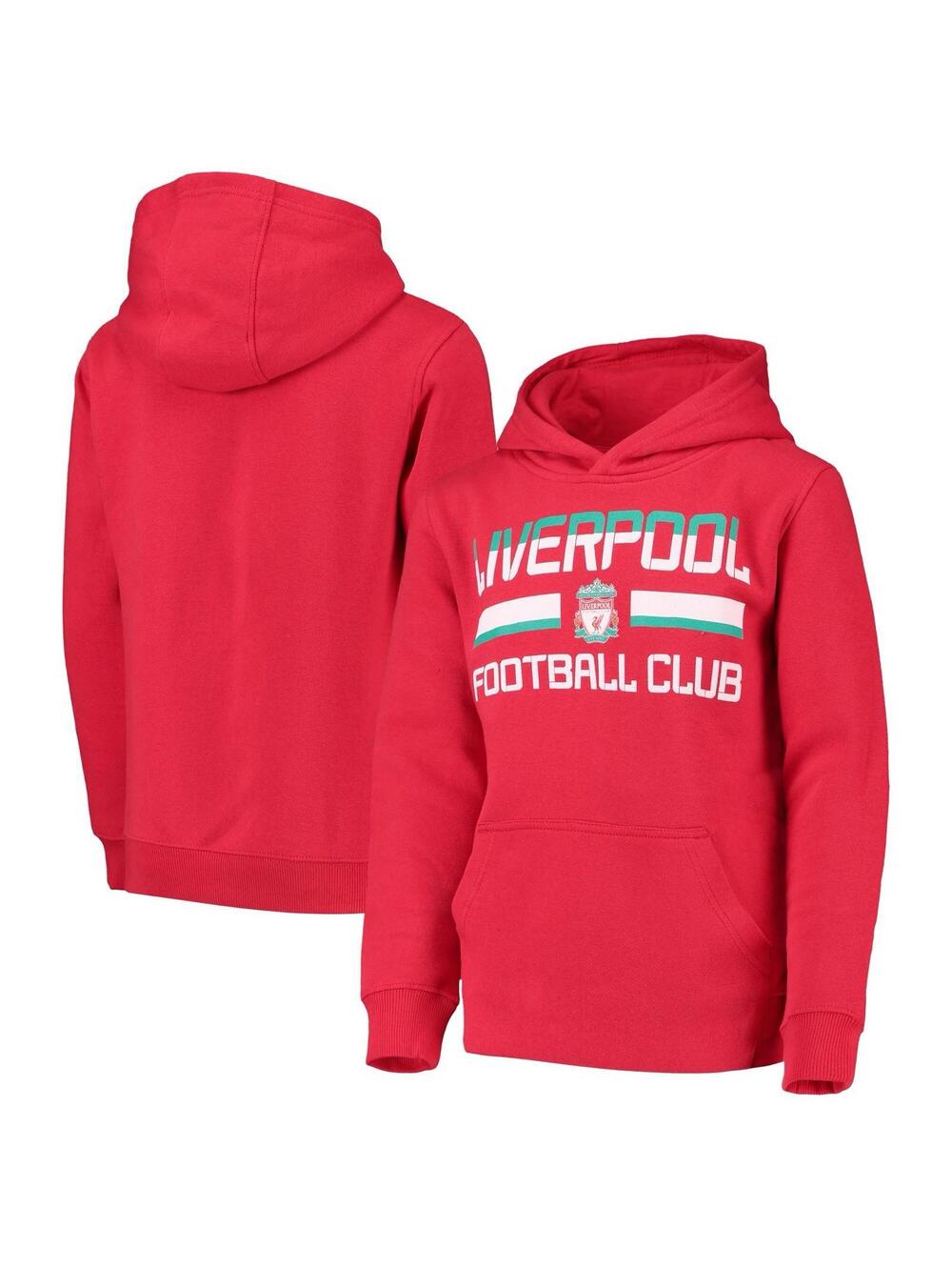 Liverpool Football Club Youth Goal Line Pullover Hoodie - Red Soccer Size XL